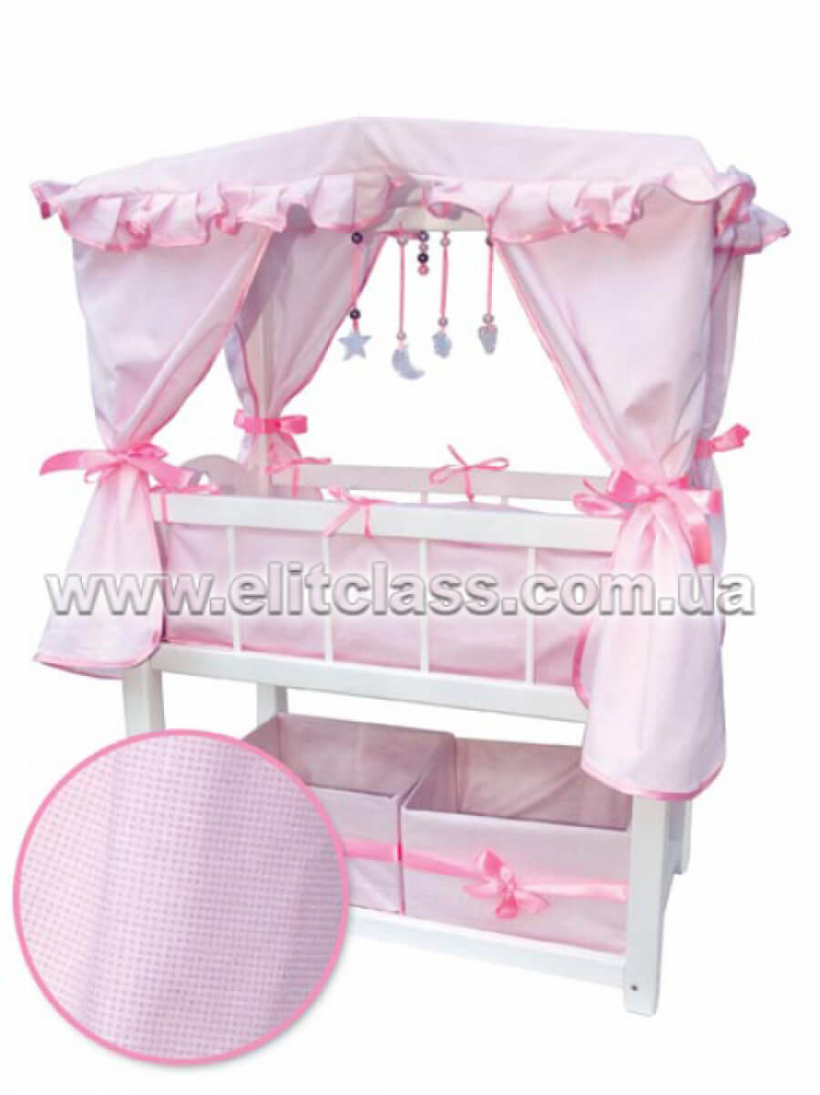 Игрушечная кровать для куклы с балдахином и ящиками МАРИАННА | Elitclass