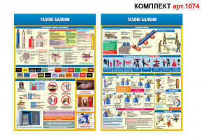 Плакати з охорони праці Газові балони №1074