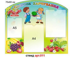 Стенд для столовой и пищеблока "Здоровое питание" №11