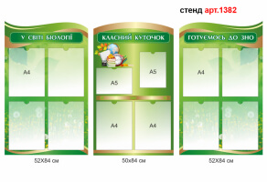 Стенд в кабінет біології №1382