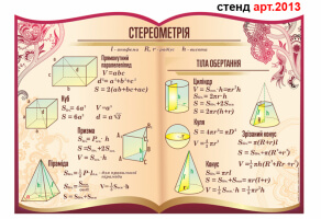 Стенд стереометрія