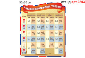 Стенд "Читання наголошених голосних" №2203