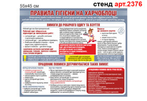 Стенд "Правила гігієни на харчоблоці" №2376