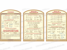 Стенди з математики №263. Стенди для школи стенд рівняння, стенд формули тригонометрії