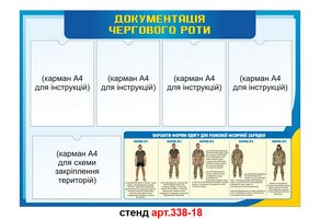 Стенд Документация дежурного роты №338-18