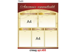 Стенд "Атестація педпрацівників" №455