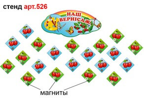 Стенд для малюнків на магнітах "Вишеньки" №526