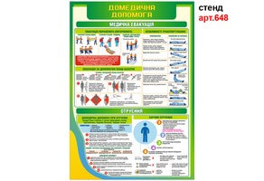 стенд перша медична допомога евакуація потерпілого, перша медична допомога при отруєннях