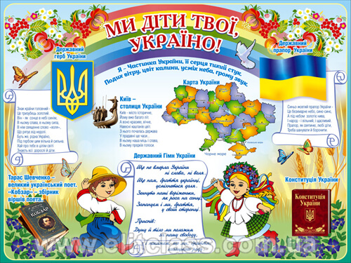 Стенд Моя країна - Україна з символікою України