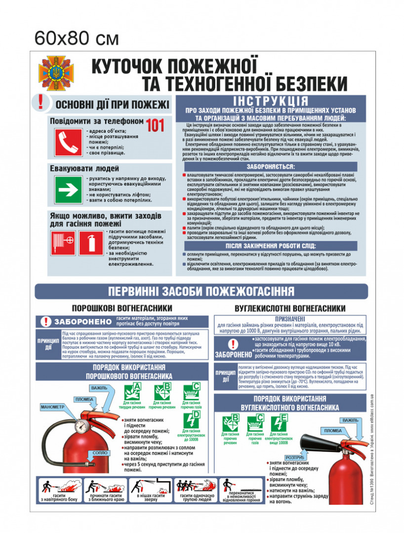 Стенд по пожарной безопасности