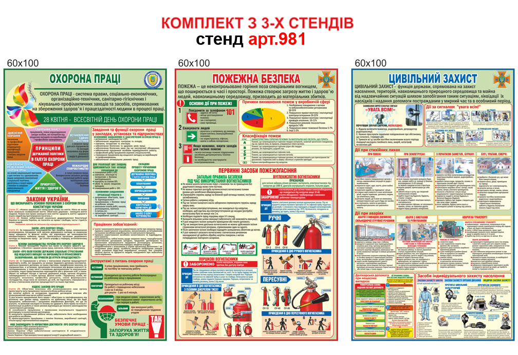 Стенд по пожарной безопасности для предприятия